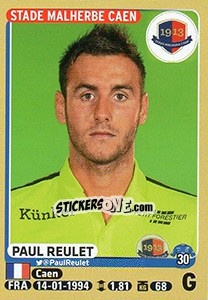 Sticker Paul Reulet - FOOT 2015-2016 - Panini