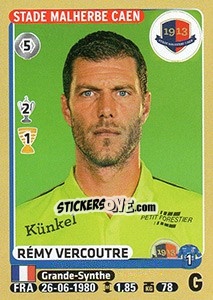 Sticker Rémy Vercoutre - FOOT 2015-2016 n. 99 - Panini