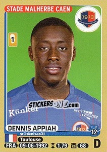 Figurina Dennis Appiah - FOOT 2015-2016 - Panini