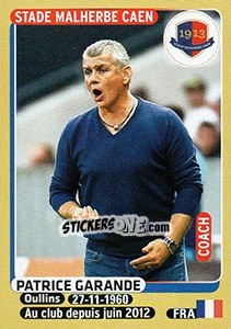 Figurina Patrice Garande (coach) - FOOT 2015-2016 - Panini