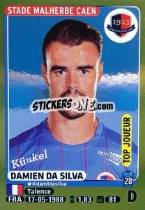 Sticker Damien Da Silva (Top Joueur) - FOOT 2015-2016 - Panini