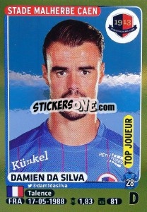 Sticker Damien Da Silva (Top Joueur) - FOOT 2015-2016 n. 103 - Panini