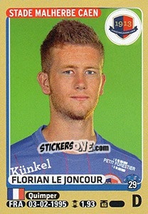 Sticker Florian Le Joncour - FOOT 2015-2016 - Panini