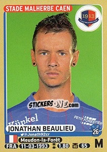 Figurina Jonathan Beaulieu - FOOT 2015-2016 - Panini