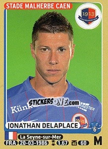 Cromo Jonathan Delaplace - FOOT 2015-2016 - Panini