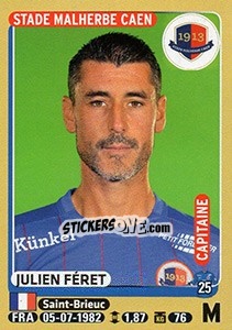 Cromo Julien Féret - FOOT 2015-2016 - Panini