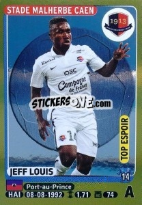 Sticker Jeff Louis (Top Espoir) - FOOT 2015-2016 - Panini