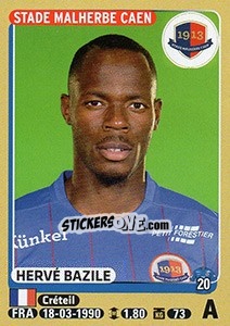 Cromo Hervé Bazile - FOOT 2015-2016 - Panini