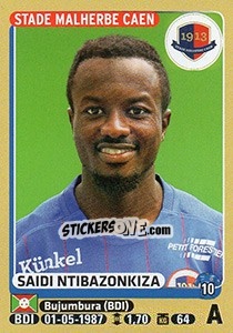 Sticker Saidi Ntibazonkiza - FOOT 2015-2016 n. 118 - Panini