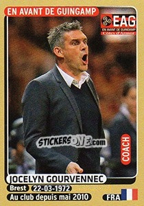 Sticker Jocelyn Gourvennec (coach) - FOOT 2015-2016 - Panini