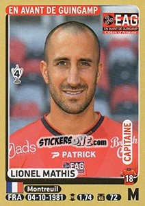 Sticker Lionel Mathis - FOOT 2015-2016 n. 138 - Panini