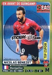 Figurina Nicolas Benezet (Top Espoir) - FOOT 2015-2016 - Panini