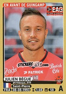 Sticker Julien Bègue - FOOT 2015-2016 n. 140 - Panini
