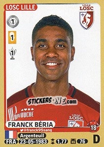 Sticker Franck Béria - FOOT 2015-2016 n. 148 - Panini