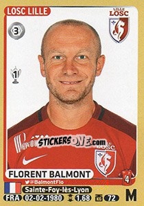 Figurina Florent Balmont - FOOT 2015-2016 n. 156 - Panini