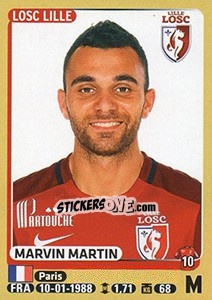 Figurina Marvin Martin - FOOT 2015-2016 n. 158 - Panini