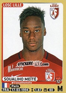 Sticker Soualiho Meïté - FOOT 2015-2016 n. 160 - Panini