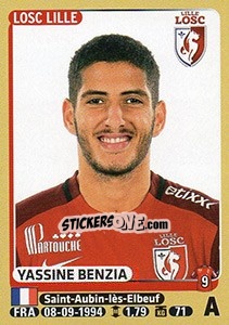Sticker Yassine Benzia - FOOT 2015-2016 - Panini