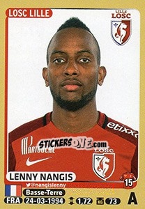 Sticker Lenny Nangis - FOOT 2015-2016 n. 165 - Panini