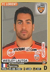 Sticker Wesley Lautoa - FOOT 2015-2016 n. 177 - Panini