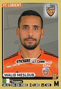 Sticker Walid Mesloub - FOOT 2015-2016 n. 184 - Panini
