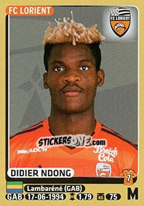 Cromo Didier Ndong - FOOT 2015-2016 n. 185 - Panini