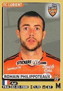 Cromo Romain Philippoteaux - FOOT 2015-2016 n. 186 - Panini