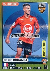 Sticker Denis Bouanga (Top Espoir) - FOOT 2015-2016 n. 187 - Panini