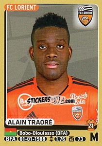Sticker Alain Traoré - FOOT 2015-2016 n. 188 - Panini