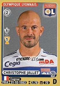 Cromo Christophe Jallet - FOOT 2015-2016 - Panini