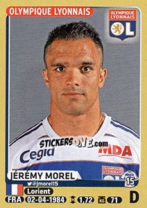 Sticker Jérémy Morel - FOOT 2015-2016 n. 201 - Panini