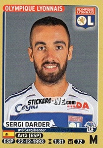 Sticker Sergi Darder - FOOT 2015-2016 n. 205 - Panini