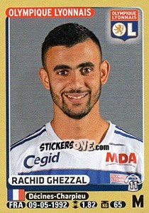 Sticker Rachid Ghezzal - FOOT 2015-2016 n. 207 - Panini