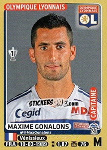 Sticker Maxime Gonalons - FOOT 2015-2016 - Panini