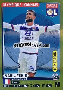 Sticker Nabil Fekir (Top Espoir) - FOOT 2015-2016 - Panini
