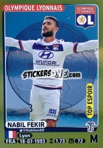 Sticker Nabil Fekir (Top Espoir) - FOOT 2015-2016 n. 211 - Panini
