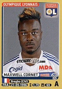 Sticker Maxwel Cornet - FOOT 2015-2016 n. 214 - Panini