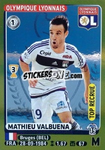 Sticker Mathieu Valbuena (Top Recrue) - FOOT 2015-2016 n. 216 - Panini