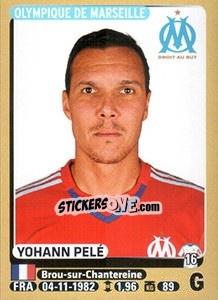 Sticker Yohann Pelé - FOOT 2015-2016 - Panini