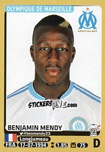 Sticker Benjamin Mendy - FOOT 2015-2016 n. 225 - Panini