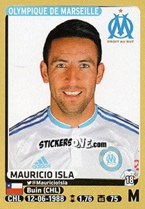 Sticker Mauricio Isla - FOOT 2015-2016 - Panini