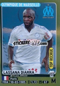 Cromo Lassana Diarra (Top Recrue) - FOOT 2015-2016 - Panini