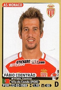 Cromo Fábio Coentrão - FOOT 2015-2016 - Panini