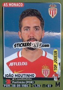 Sticker João Moutinho (Top Joueur) - FOOT 2015-2016 n. 247 - Panini
