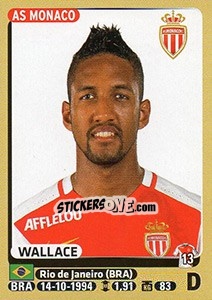 Figurina Wallace - FOOT 2015-2016 n. 251 - Panini