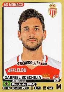 Sticker Gabriel Boschilia - FOOT 2015-2016 n. 254 - Panini