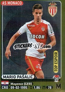 Sticker Mario Pašalic (Top Espoir) - FOOT 2015-2016 - Panini