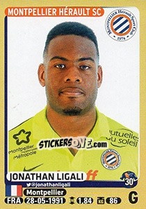 Figurina Jonathan Ligali - FOOT 2015-2016 - Panini