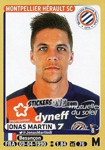 Cromo Jonas Martin - FOOT 2015-2016 - Panini