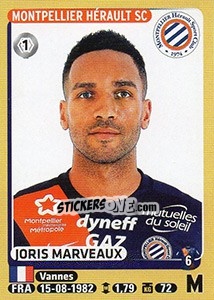 Figurina Joris Marveaux - FOOT 2015-2016 - Panini